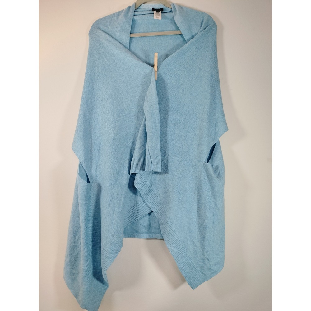 Talbots Womens Cashmere Blend Open Front Poncho Cardigan Sweater: Fits M/L - Picture 5 of 6